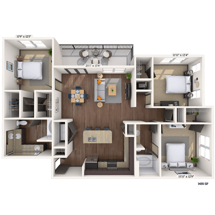 Floorplan image of unit 4329