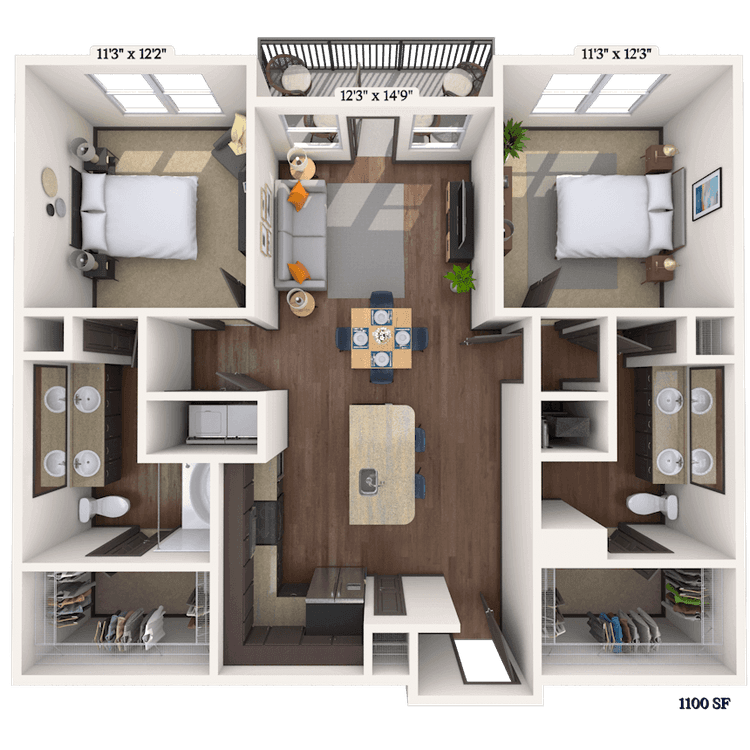 Floorplan image of unit II 9206