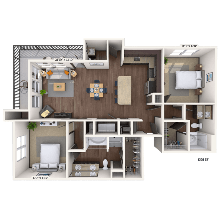Floorplan image of unit II 13207