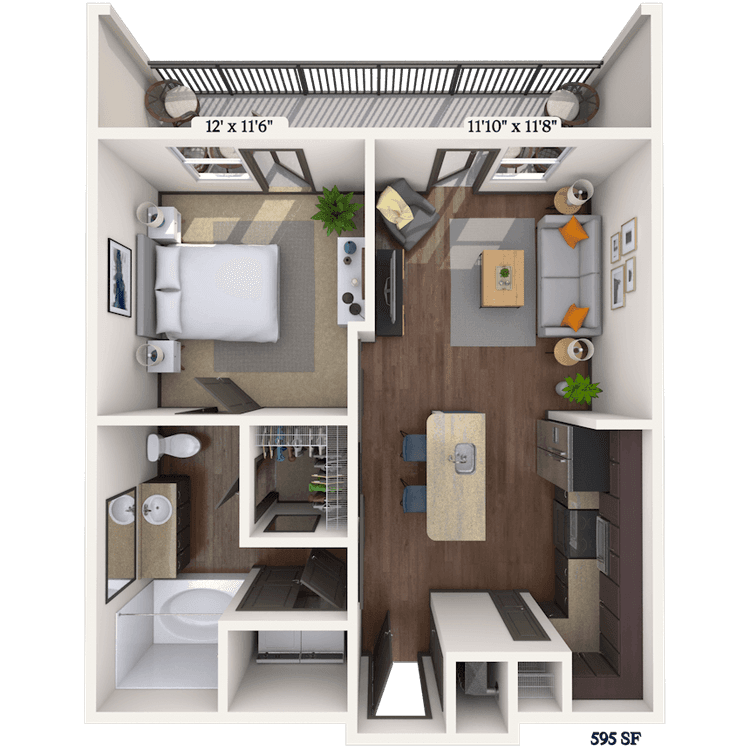 Floorplan image of unit II 12211