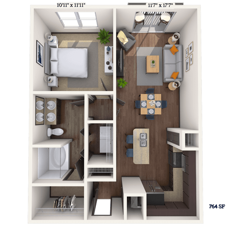 Floorplan image of unit 5210