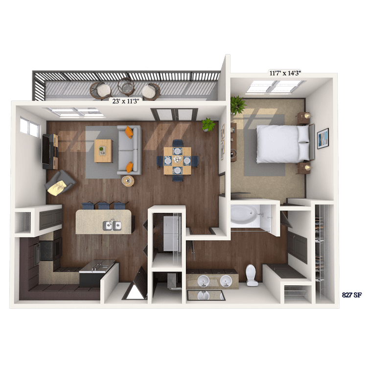 Floorplan image of unit 1101