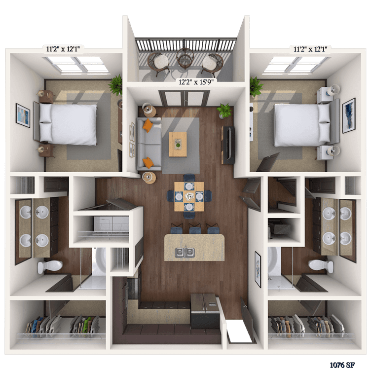 Floorplan image of unit 1219