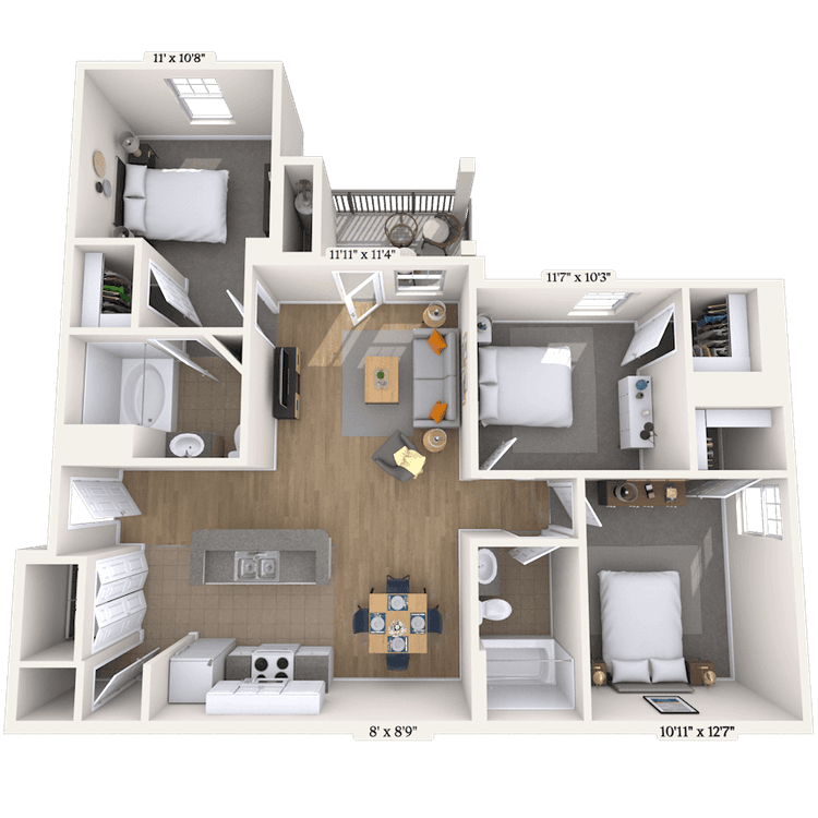 Floorplan image of unit 0404102