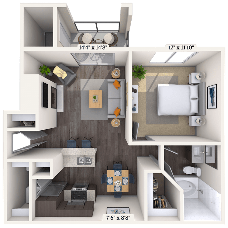 Floorplan image of unit 010832