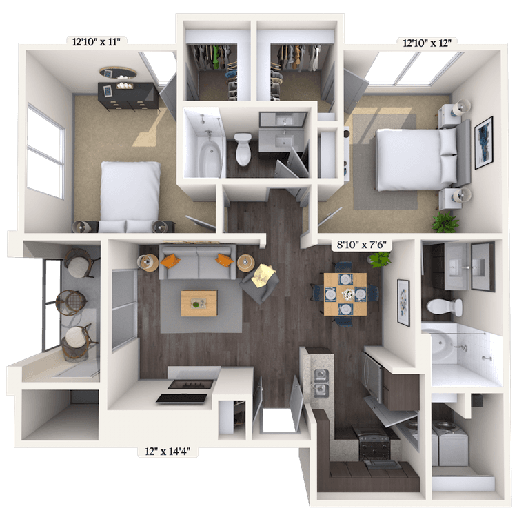Floorplan image of unit 011325