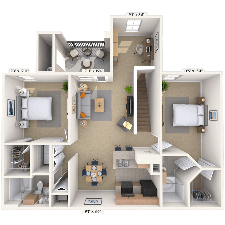 Floorplan image of unit 0121202