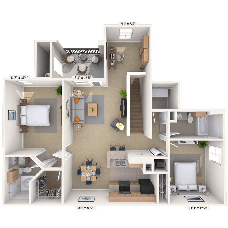 Floorplan image of unit 0113203