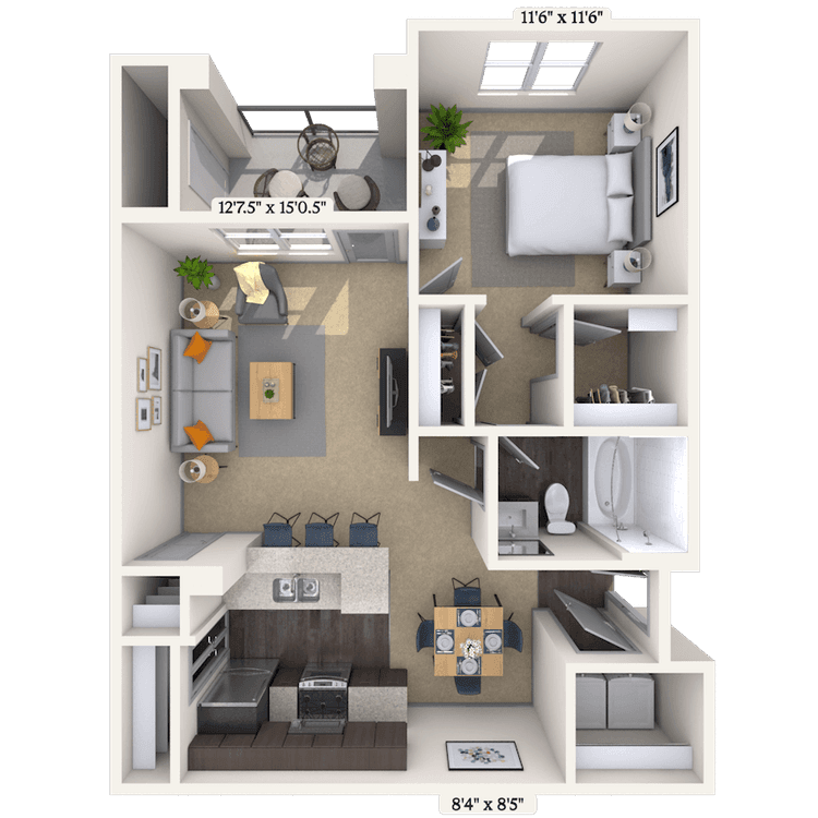 Floorplan image of unit 111115