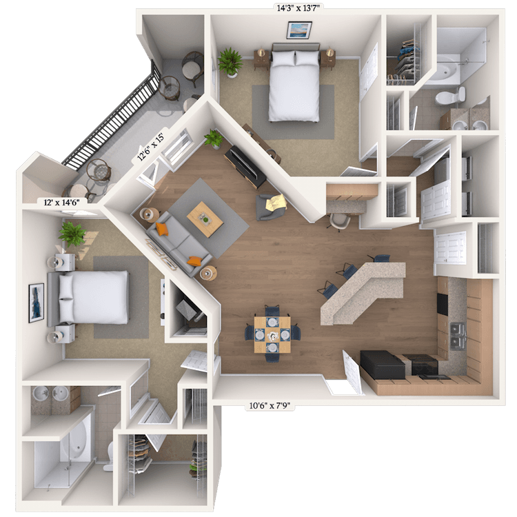 Floorplan image of unit 0909305