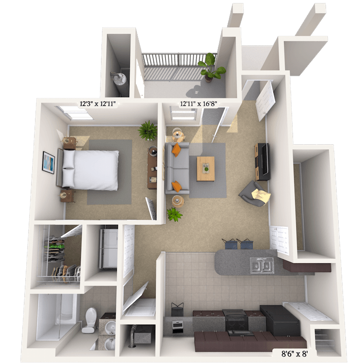 Floorplan image of unit 0303105