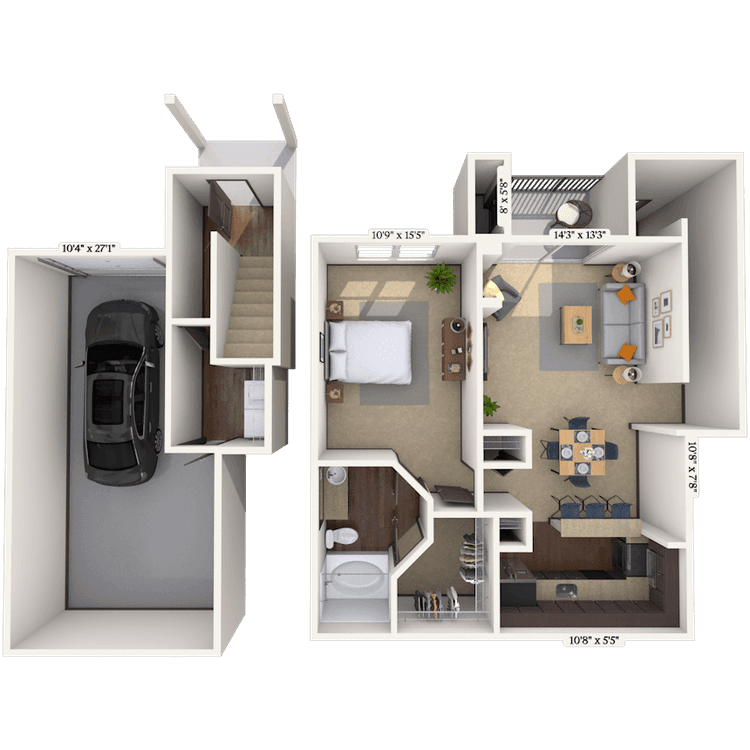 Floorplan image of unit 001019