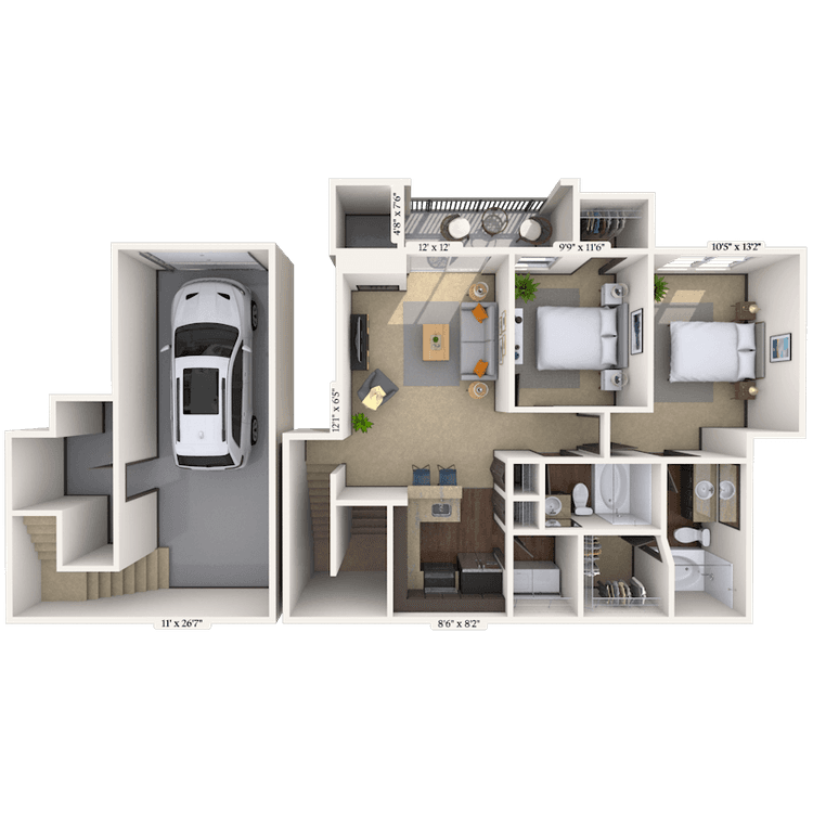 Floorplan image of unit 002101