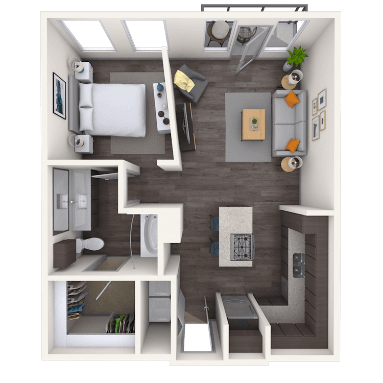 Floorplan image of unit 14090