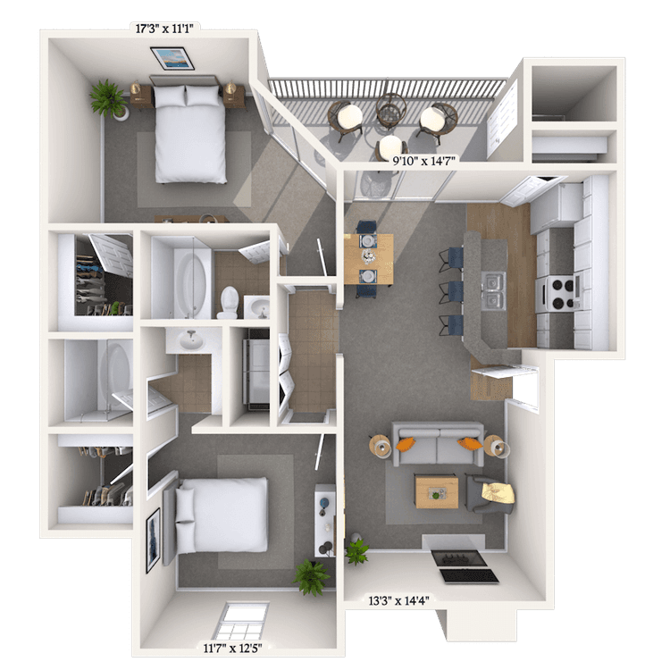 Floorplan image of unit 011412