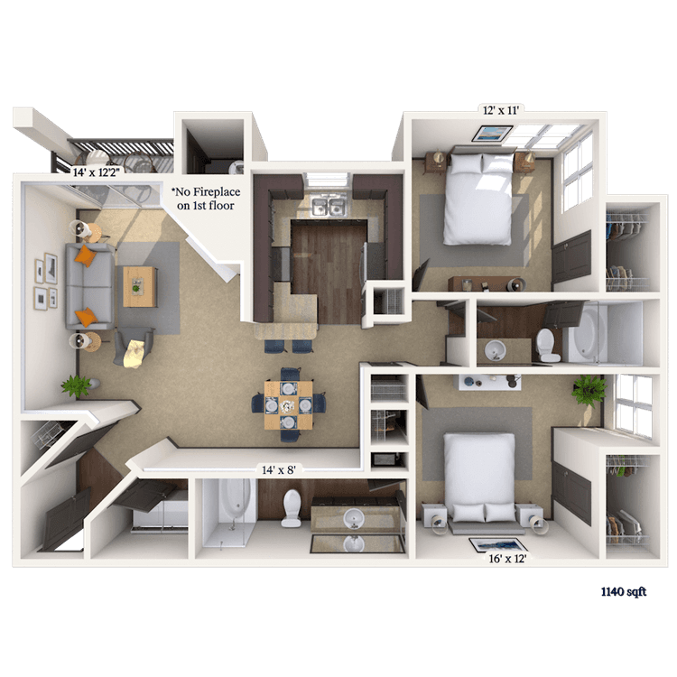 Floorplan image of unit 011032