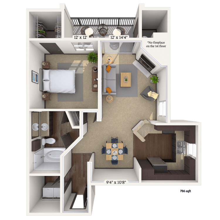 Floorplan image of unit 011417