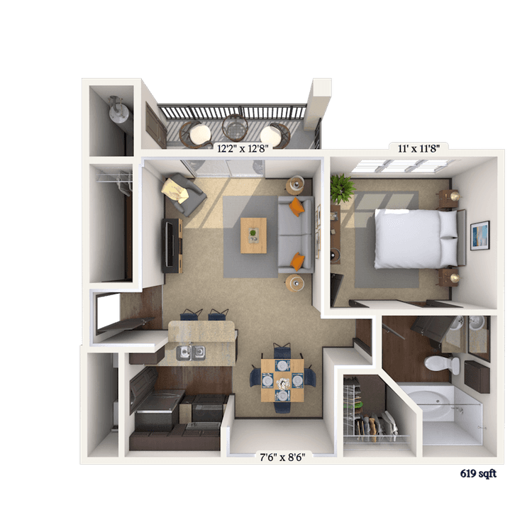 Floorplan image of unit 011433