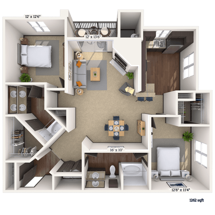 Floorplan image of unit 012138