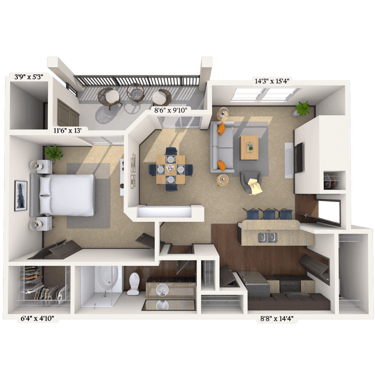 Floorplan image of unit 02223