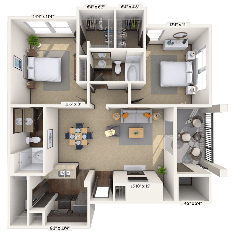 Floorplan image of unit 101038