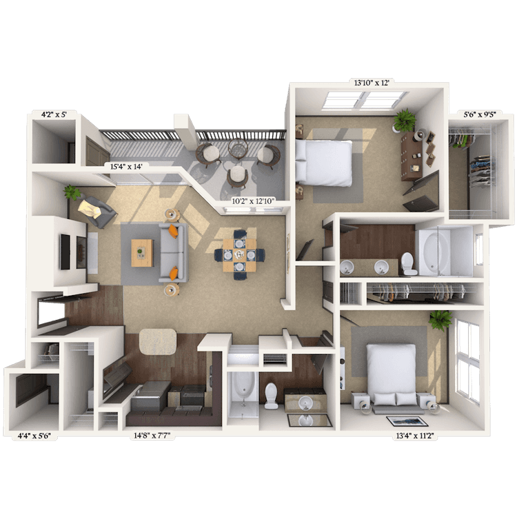 Floorplan image of unit 06623