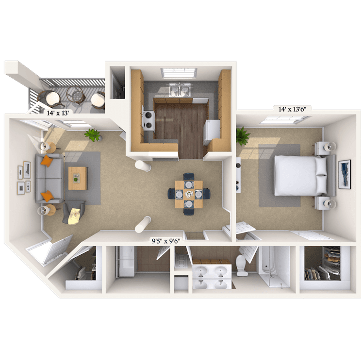 Floorplan image of unit 01716
