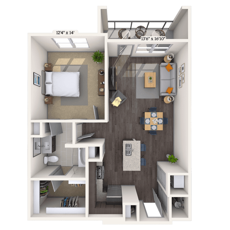 Floorplan image of unit 2626