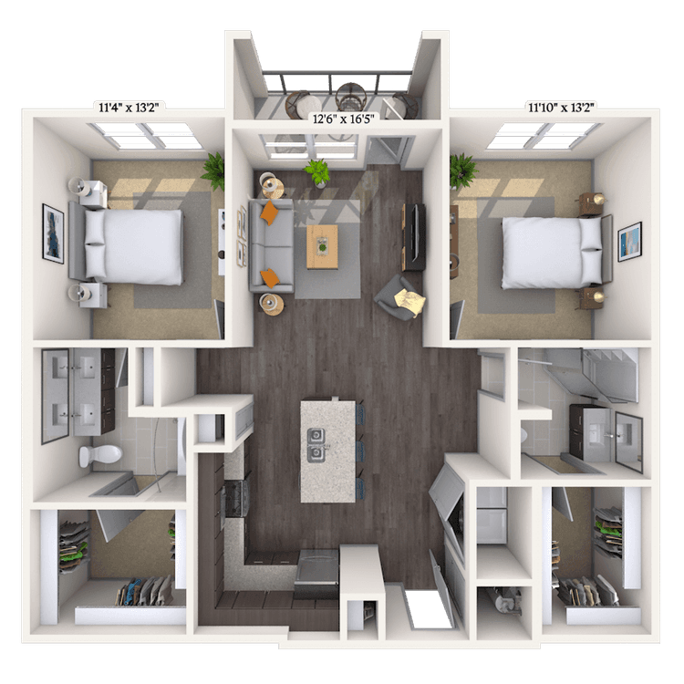 Floorplan image of unit 2735
