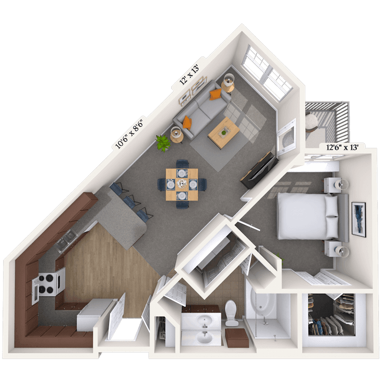 Floorplan image of unit 014212