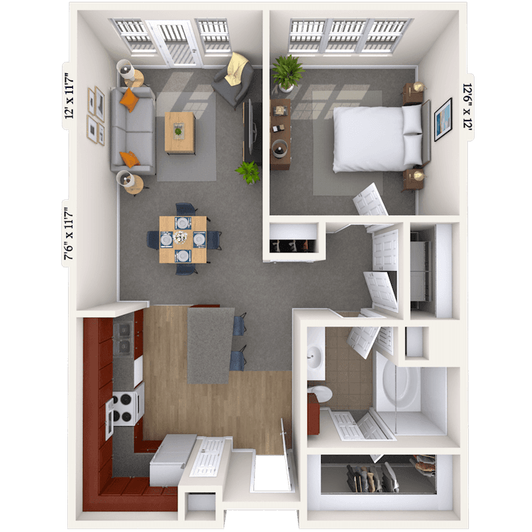 Floorplan image of unit 013417