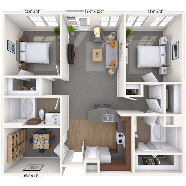 Floorplan image of unit 014143