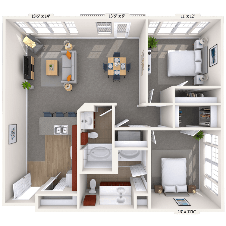 Floorplan image of unit 011416