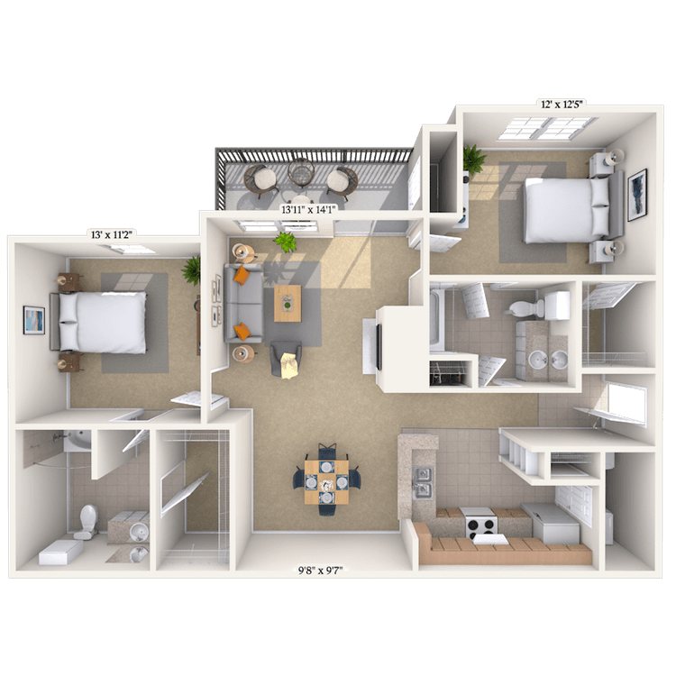 Floorplan image of unit 01824