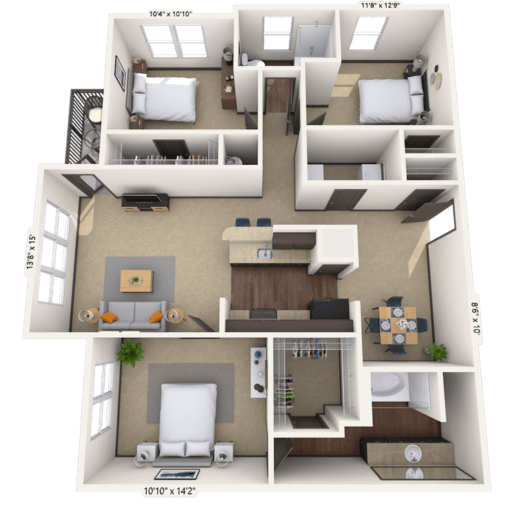 Floorplan image of unit 033206