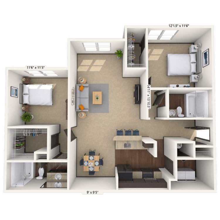 Floorplan image of unit 066217