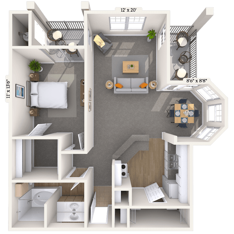 Floorplan image of unit 101012