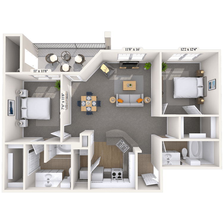 Floorplan image of unit 070734