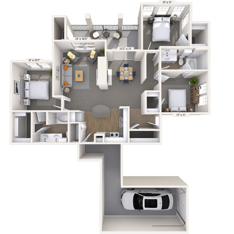 Floorplan image of unit 303014