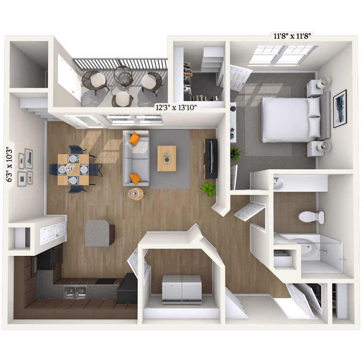 Floorplan image of unit 242416