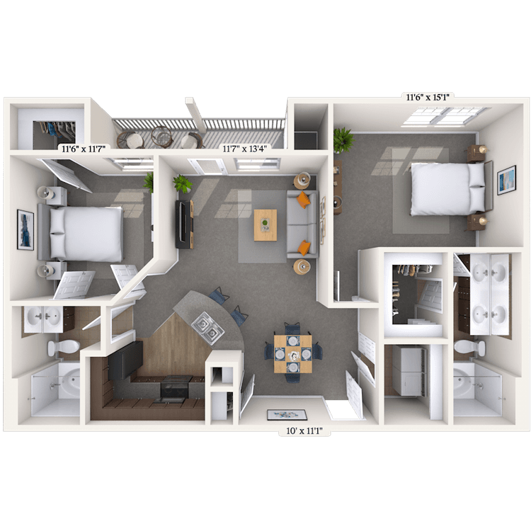 Floorplan image of unit 414126