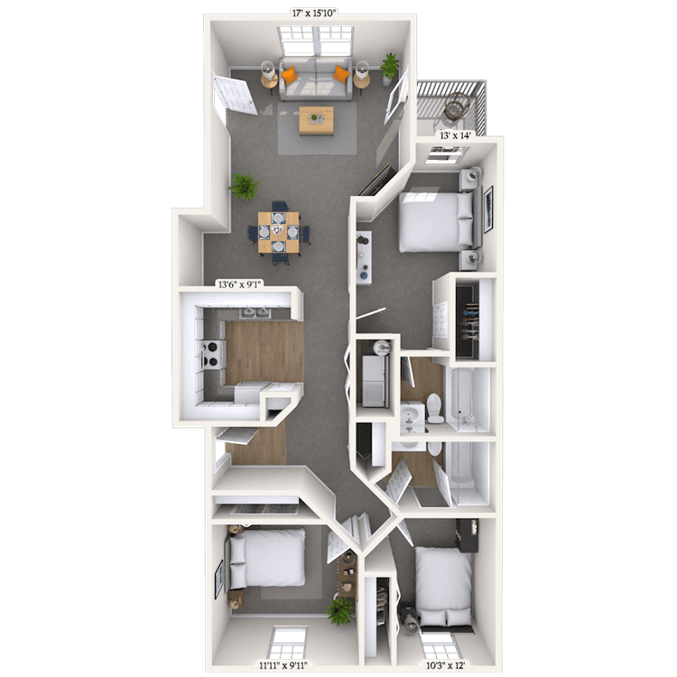 Floorplan image of unit 0202205