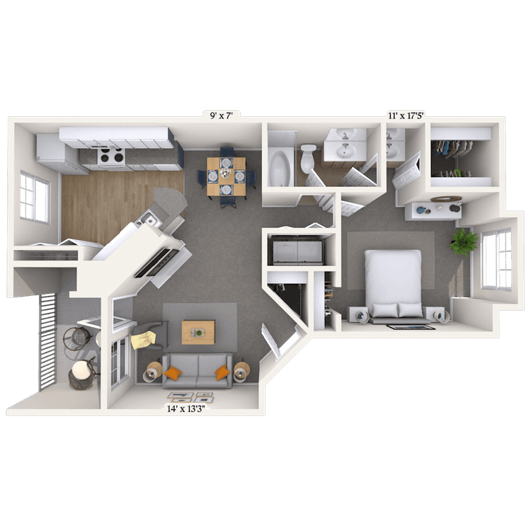 Floorplan image of unit 011209J