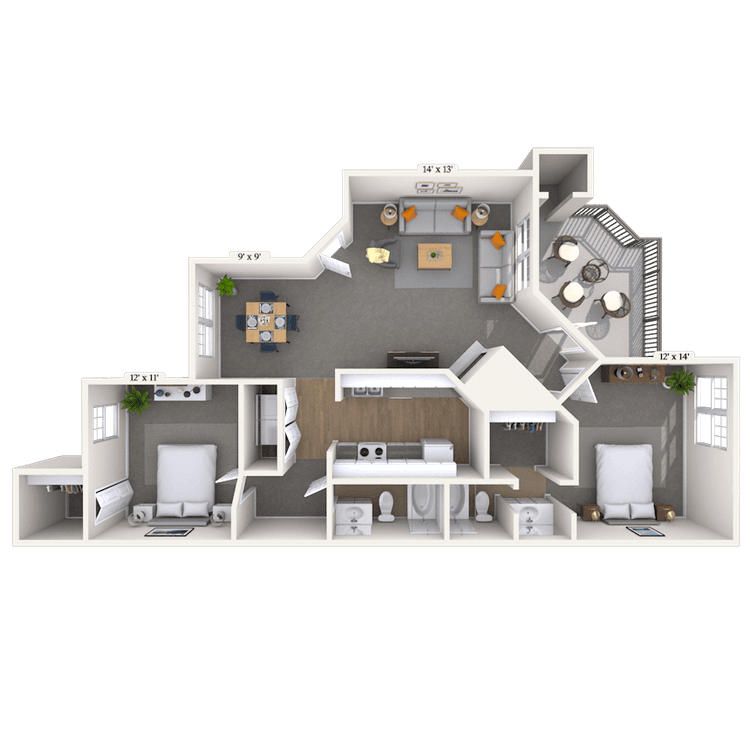 Floorplan image of unit 02310