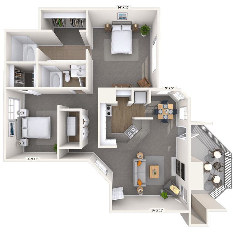 Floorplan image of unit 02314