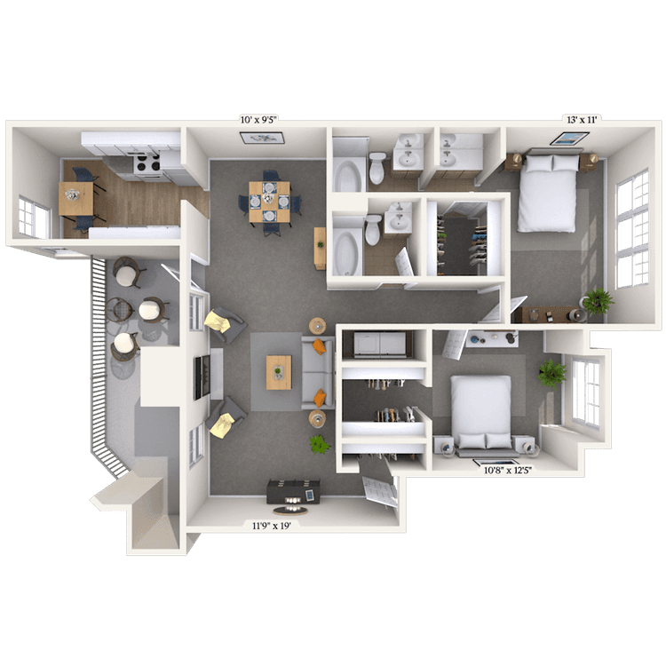 Floorplan image of unit 011217H