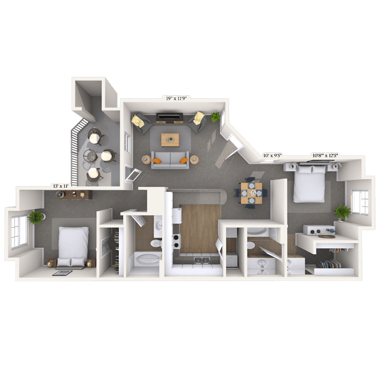 Floorplan image of unit 011225C