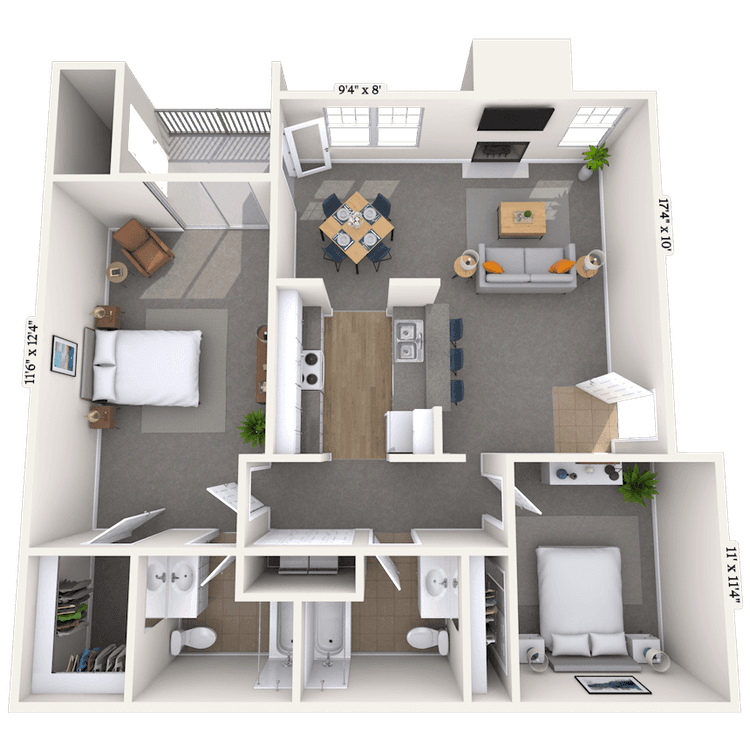 Floorplan image of unit 05515