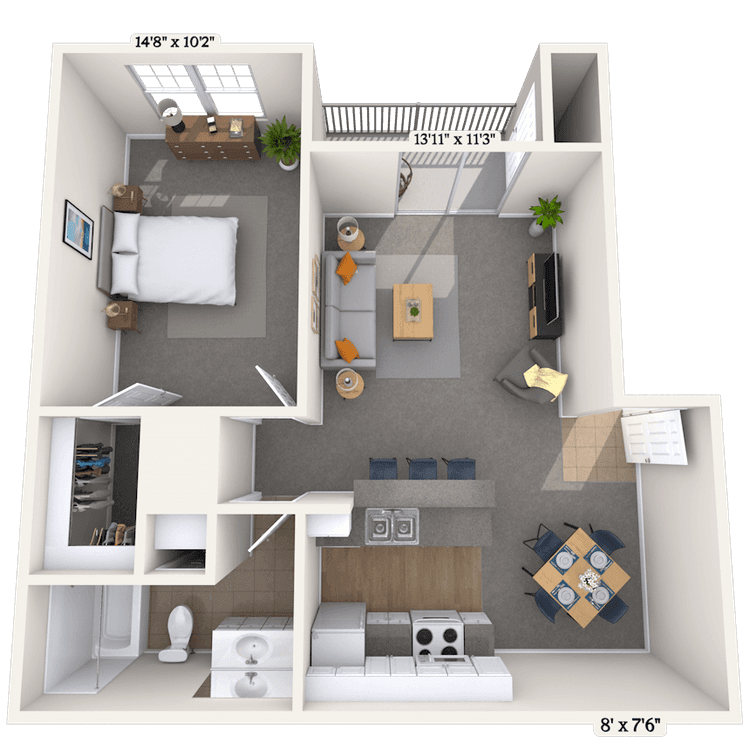 Floorplan image of unit 131306