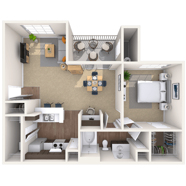 Floorplan image of unit 14207